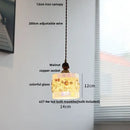 Modern amber glass led pendant light for dining room