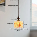 Modern amber glass led pendant light for dining room