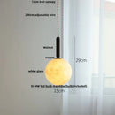 Modern amber glass led pendant light for dining room