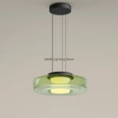 Modern amber glass led pendant lights dining room chandelier