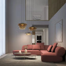 Modern amber glass led pendant lights dining room chandelier