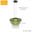 Modern amber glass led pendant lights dining room chandelier