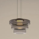 Modern amber glass led pendant lights dining room chandelier