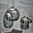 Modern amber glass pendant light bedroom gold accents