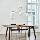 Modern amber glass pendant light bedroom gold accents