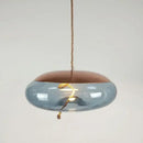 Modern amber glass pendant light bedroom gold accents