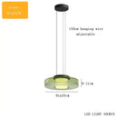 Modern amber glass plate ceiling pendant light dining room