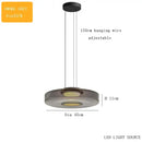 Modern amber glass plate ceiling pendant light dining room
