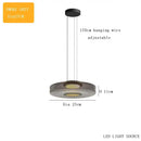 Modern amber glass plate ceiling pendant light dining room