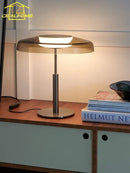 Modern amber glass table lamp red & gray bedroom light