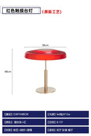 Modern amber glass table lamp red & gray bedroom light