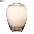 Modern amber glass vase transparent flower pot living room decor