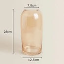 Modern amber glass vase transparent flower pot living room decor