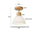 Modern amber glass wood led ceiling light for living room