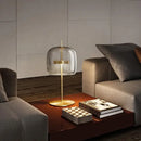 Modern amber & gray glass table lamp bedroom led gold light