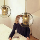 Modern amber honeycomb decorbites glass ball pendant light kitchen