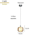 Modern amber & smoky grey crystal staircase chandelier dining room