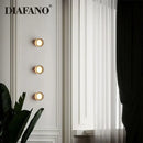 Modern amber & white glass sconce led wall lamp for living room