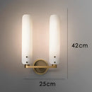 Modern amber & white led wall sconce bedroom art deco light
