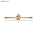 Modern antique brass integrated led wall light bathroom vanity