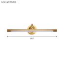 Modern antique brass integrated led wall light bathroom vanity