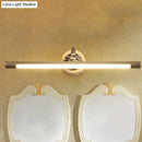 Modern antique brass integrated led wall light bathroom vanity