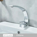 Modern arched brushed gold basin faucet bathroom mixer
