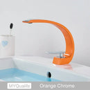 Modern arched brushed gold basin faucet bathroom mixer