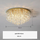 Modern art deco gold crystal steel led ceiling chandelier dining room