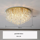 Modern art deco gold crystal steel led ceiling chandelier dining room