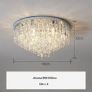 Modern art deco gold crystal steel led ceiling chandelier dining room