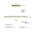 Modern art deco marble steel chandelier black & gold dining room