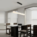 Modern art deco marble steel chandelier black & gold dining room