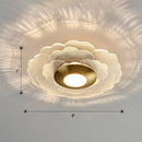 Modern art deco white & gold flower wall sconce light living room