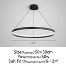 Modern artistic black chandelier living room led pendant light