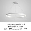 Modern artistic black chandelier living room led pendant light