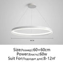 Modern artistic black chandelier living room led pendant light