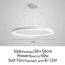 Modern artistic black chandelier living room led pendant light