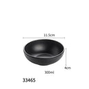 Modern asymmetrical black melamine plastic dipping sauce bowls dining