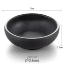 Modern asymmetrical black melamine plastic dipping sauce bowls dining