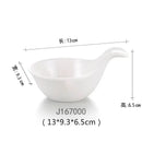 Modern asymmetrical black melamine plastic dipping sauce bowls dining