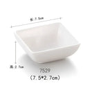 Modern asymmetrical black melamine plastic dipping sauce bowls dining
