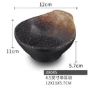 Modern asymmetrical black melamine plastic dipping sauce bowls dining