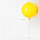 Modern balloon wall light yellow orange red bedroom sconce