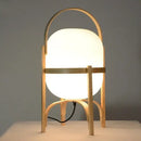 Modern bamboo led desk lamp brass bedroom table light