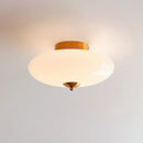 Modern bauhaus cream white glass ceiling lamp bedroom brass light
