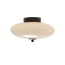 Modern bauhaus cream white glass ceiling lamp bedroom brass light