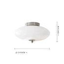 Modern bauhaus cream white glass ceiling lamp bedroom brass light