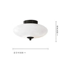 Modern bauhaus cream white glass ceiling lamp bedroom brass light