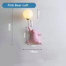 Modern bear moon wall lamp for kids bedroom kids decor